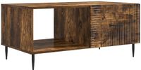 vidaXL Salontafel Gerookt eiken 90 x 50 x 40 cm Bewerkt hout