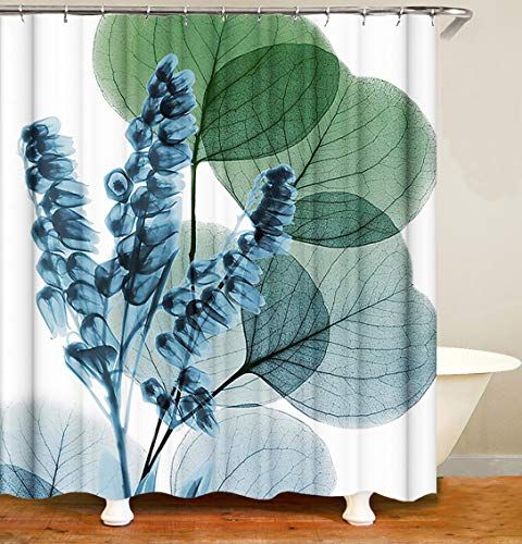 M&W DasDesign Douchegordijn natuur planten 180x200cm