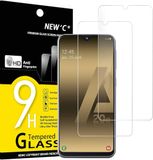 NEW'C 2 Stuks, Screen Protector voor Samsung Galaxy A20e, Gehard Glass Schermbeschermer Film 0.33 mm ultra transparant, ultra resistent, Anti-kras, anti-vingerafdrukken