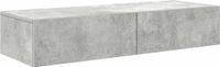 vidaXL Wandschap met lades 100x36x19 cm bewerkt hout betongrijs
