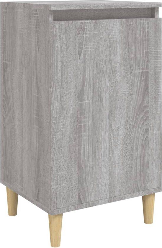 vidaXL Nachtkastje - 40x35x70 cm - Bewerkt Hout - Grijs Sonoma Eikenkleurig