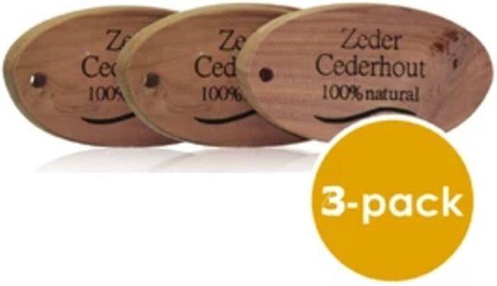 Beautylin Anti-Mot Cederhouten Blok Ovaal - 3 stuks