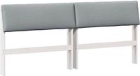 vidaXL - Gestoffeerd hoofdbord - Lichtgrijs - 200 cm - Massief grenenhout