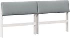 vidaXL - Gestoffeerd hoofdbord - Lichtgrijs - 200 cm - Massief grenenhout