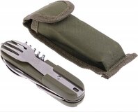 Jumada's Multifunctioneel Campingbestek - Groen - Inklapbaar Survival Bestek Set