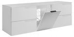 Rodan Waschbeckenunterschrank 160cm - mit Platte & Wäschekorb - Weiß Matt - MODERN