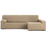 ECOMMERC3 Bankhoes voor chaise longue, lang hoekdeel rechts, zeer elastisch, bi-elastisch, beige met schuimkussens en elastieken voor aanpassing rechts of links