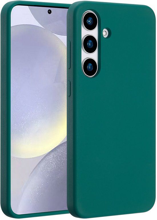 Accezz Liquid Silicone Backcover met MagSafe voor de Samsung Galaxy S25 Plus - Forest Green