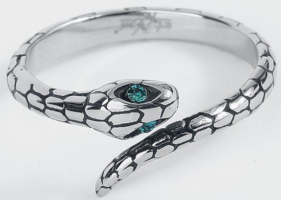 etNox Schlange Dames Ring - zilverkleurig - 53