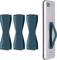 kwmobile Vingerhouder voor Smartphone - Set van 3 - Metallic Caraïbisch Blauw