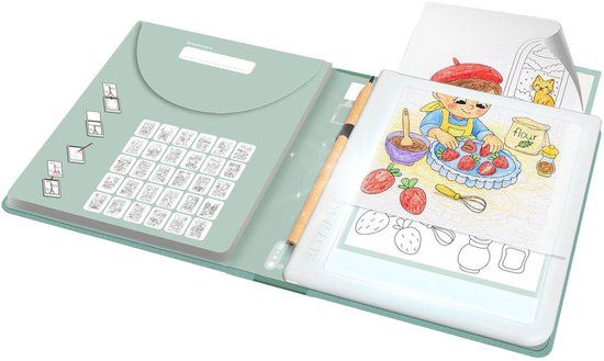 Kidywolf KIDYDRAW PAD Food - Verlichte Tekentablet voor Kinderen - 30 Overtekeningen - Creatief Schermvrij Speelgoed - 6+