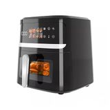 Wintem Digitale luchtfriteuse, 8 l, 1800 W, met 8 programma's, afneembare mand met antiaanbaklaag en touch-display, gezond koken voor dieet, groenten en fruit, zonder olie