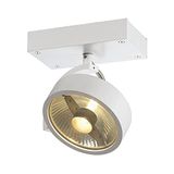 SLV wand- en plafondopbouwarmatuur KALU/plafond- en wandverlichting binnen, opbouwarmatuur, wandopbouwarmatuur, plafondspot / GU10 75W wit