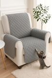 PromoHome Omkeerbare beschermhoes voor relaxstoel - Antraciet/Lichtgrijs - 191 x 165 cm - Polyester