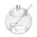 JORDAN&JUDY Bocal en verre avec couvercle et cuillère, Bocal de conservation des aliments, 350 ml