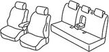 Set Superior Set stoelhoezen - zwart/blauw - compatibel met Ford Edge (09/18>03/21)
