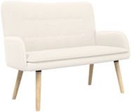 vidaXL 2-Zits Sofa Crèmekleurig 115 x 61 x 87 cm Bouclé