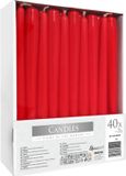 Ancient Wisdom Dinerkaarsen - Rood - 40 stuks - 7 Branduren