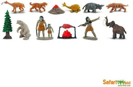 Safari LTD Prehistoric Minifigures - 12 Pieces - Multicolor