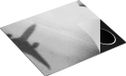 Chefcare Inductie Beschermer Silhouet Vliegtuig Strand - Zwart Wit - 57,6x51,6 cm