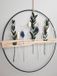 Unyqoos® Couronne de fleurs séchées – décoration artisanale de fleurs séchées avec anneau en métal et ruban de jute, petite décoration pour porte et mur, diamètre 20 cm