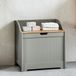 Bath Vida Priano Badkamer Waskist, Grijs & Eiken, Ruimtebesparende Opbergruimte, 58 H x 56 B x 38 D cm