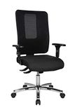 Topstar Open X (N) Chroom Bureaudraaistoel, Stoffen Bekleding, One Size, Zwart