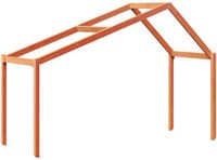 vidaXL - Kinderbedhuisje - 203x80,5x142 cm - Massief Grenenhout - Wasbruin