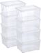 Bol Boîtes d'organisation empilables et ventilées - Lot de 4 - Transparent