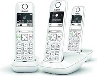 Gigaset AS690 Trio, draadloos telefoonset, handsfree functie, 100 contacten, wit