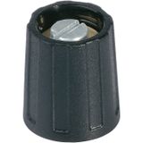 OKW A2513060 A2513060 Draaiknop Met doorgangsklem Zwart (Ø x h) 13.5 mm x 15.5 mm 1 stuk(s) Piece