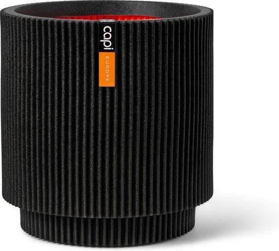 Capi Europe - Vaas cilinder Groove NL - 41x43 - Zwart