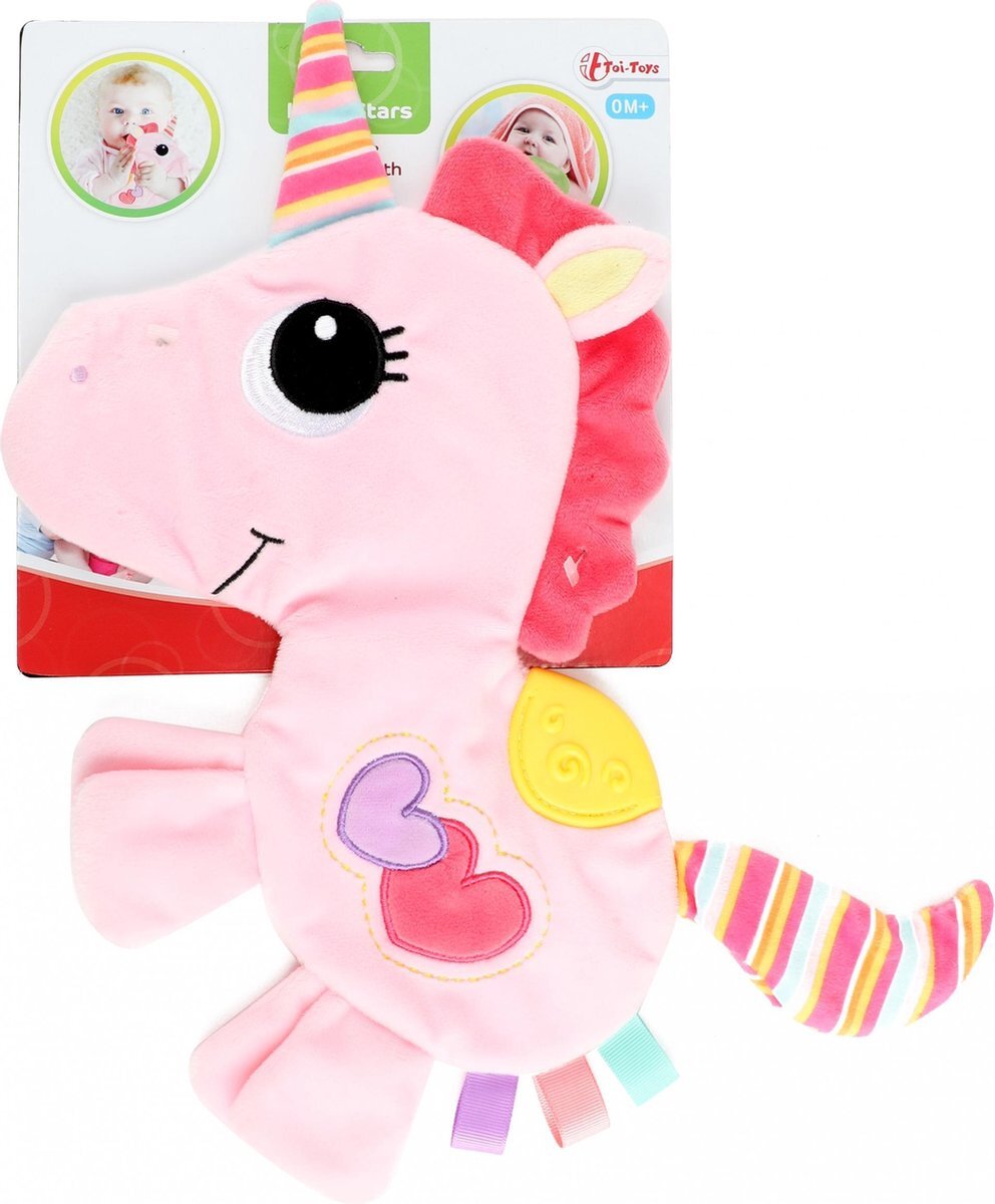 Toi Toys Toi Toys knisperdoekje eenhoorn junior pluche 35 cm roze