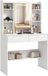 HOMCOM Kaptafel met spiegel en lades - MDF - 90 x 40 x 144,7 cm - Wit