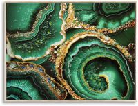 Mauro Ferretti Smeraldy Wall Painting with Frame - Multicolor Canvas - 82x4x62 cm