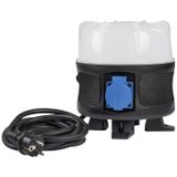 as - Schwabe 360° led-zwaailicht 30 W, 3200 lm, optimale lichtverdeling, antislip sokkel van kunststof, mobiele werklamp 200 x 220 mm, inklapbare haak voor bevestiging, 46372