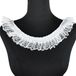 Organza plissé vintage avec bordure en dentelle - Blanc 2 yards - 4,6 cm de large