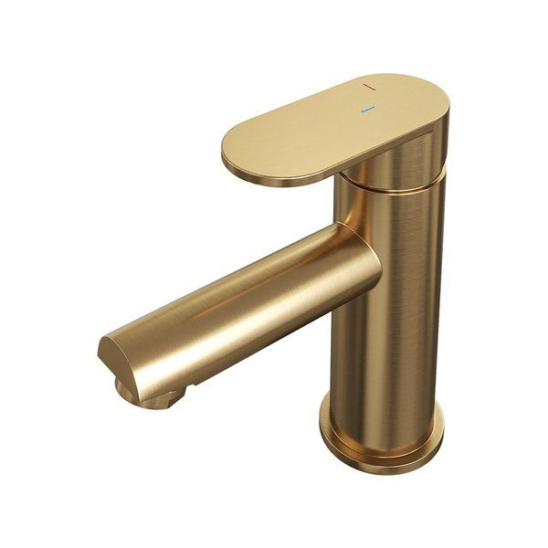 Brauer Gold Edition Wastafelmengkraan laag model ColdStart messing geborsteld goud 5-GG-001-HD3