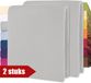 CelinaTex Lucina 2 stuks Topper Hoeslakens Jersey Katoen Stretch - Set van 2 - zilver grijs 90x200cm - 100x200cm