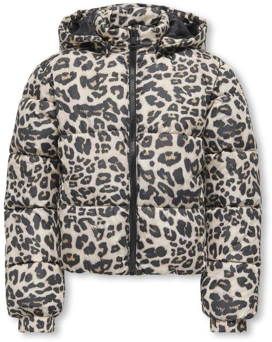 ONLY KOGDALIA SHT PUFFER AOP JACKET OTW NOOS - Silver Mink Leo - Size 164