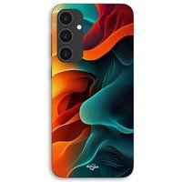 Maniacase Coque Pour Samsung Galaxy S25 FE Texture abstraite orange et bleu
