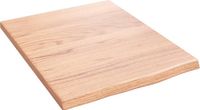 vidaXL - Wastafelblad - 40x50x2 - behandeld - massief - hout - lichtbruin