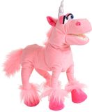Living Puppets handpop roze eenhoorn buikspreekpop kinderfeestje