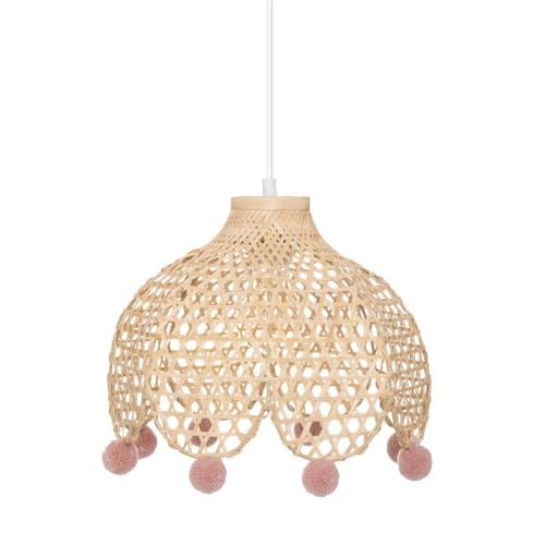 Atmosphera - Hanglamp voor kinderen - bamboe en metaal - H 22 cm