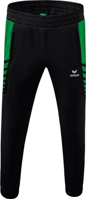 ERIMA Six Wings Worker Broek Kind - Zwart/Smaragd - Maat 140 - Unisex