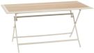 Hespéride Opvouwbare Tuintafel AZUA 6-persoons Aluminium Glas Houtlook Beige 150x80cm