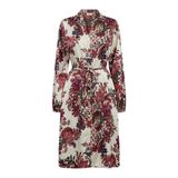 FREEQUENT blousejurk met ceintuur en print - rood