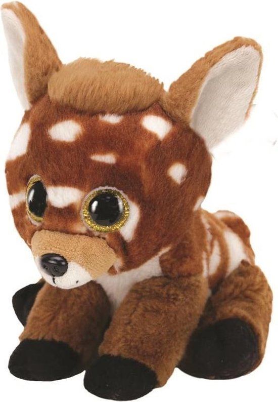Ty Beanie Babies Buckley Hert - Knuffel - Bruin - 15 cm