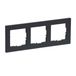 Legrand 765483 SEANO+ 3-voudig frame, halogeenvrij thermoplast, antraciet