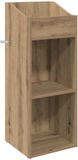 vidaXL Platenkast Artisanaal eiken 36 x 36 x 95,5 cm Bewerkt hout